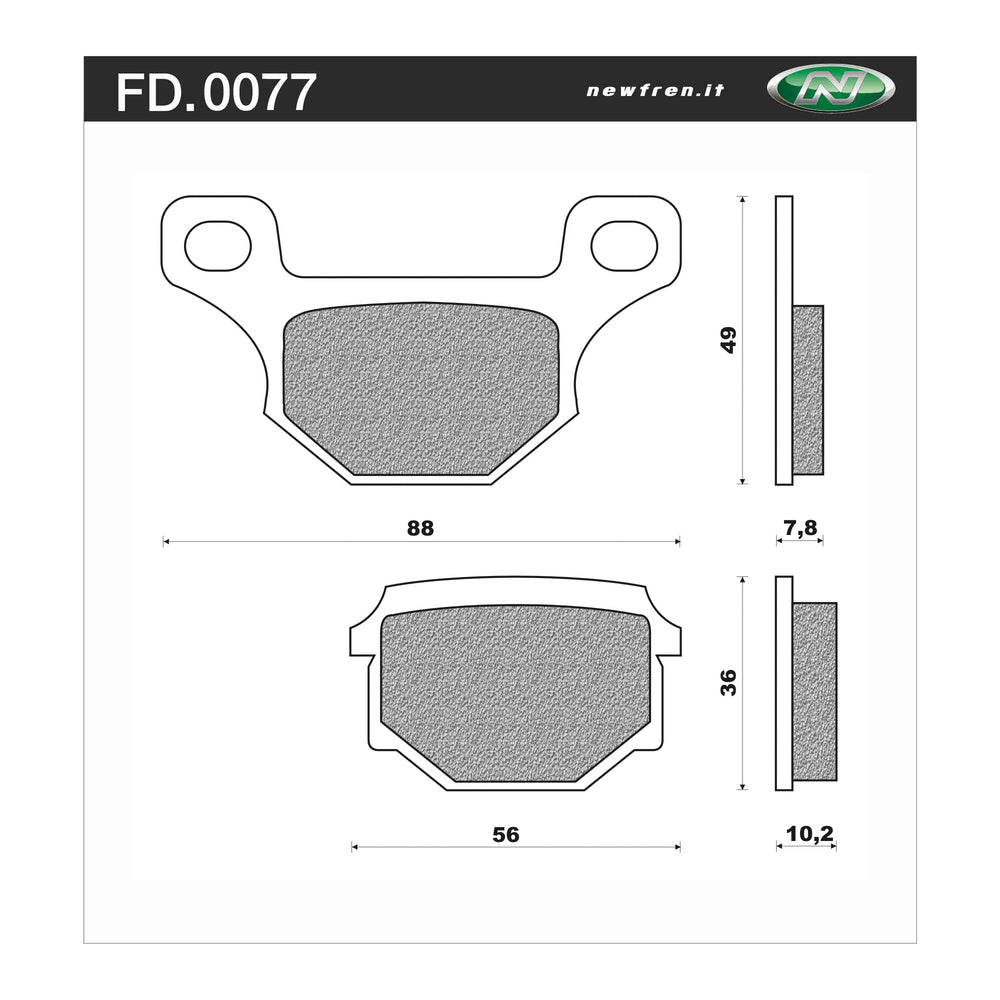 Newfren Brake Pads - Touring Organic