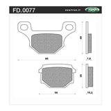 Newfren Brake Pads - Touring Organic