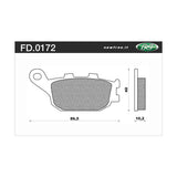 Newfren Brake Pads - Touring Organic