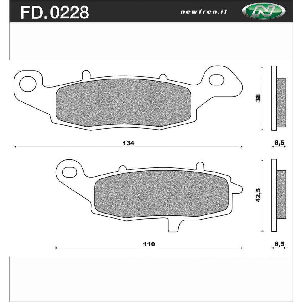 Newfren Brake Pads - Touring Organic