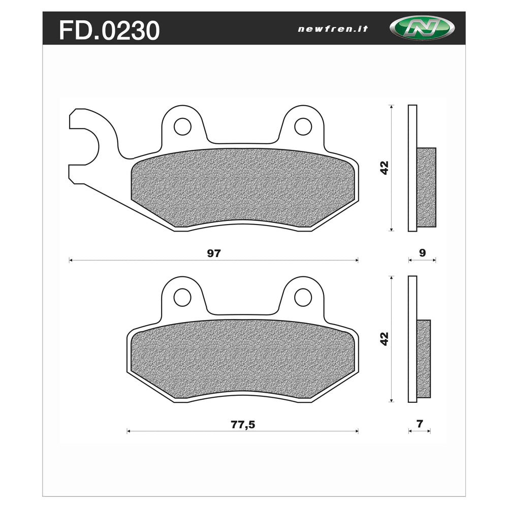Newfren Brake Pads - Touring Organic