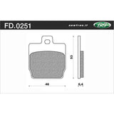 Newfren Brake Pads - Scooter Elite Organic
