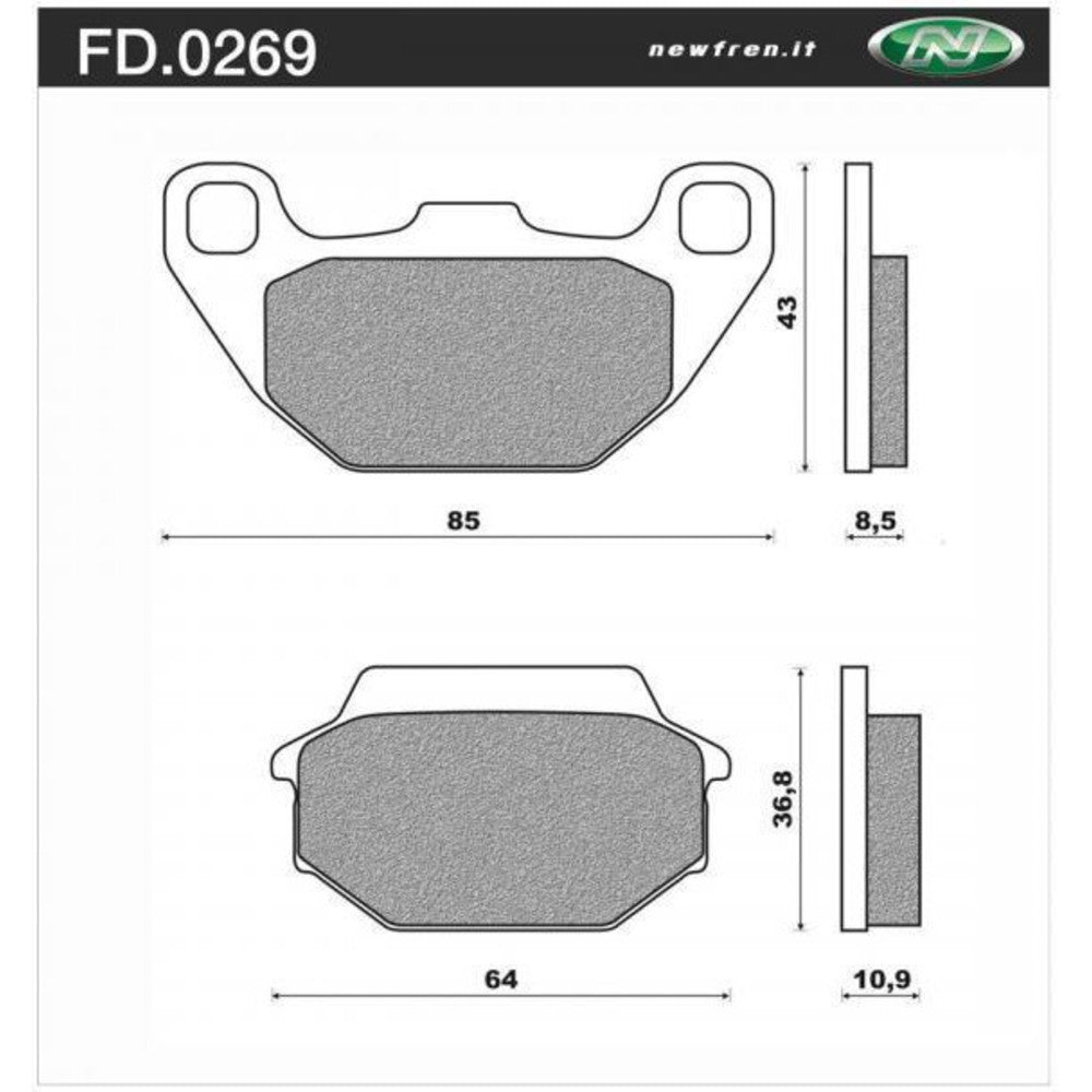 Newfren Brake Pads - Scooter Elite Organic