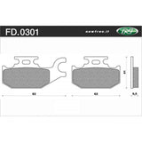 Newfren Brake Pads - Scooter Organic