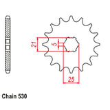 15T Front Sprocket RD250;Z250 (567)