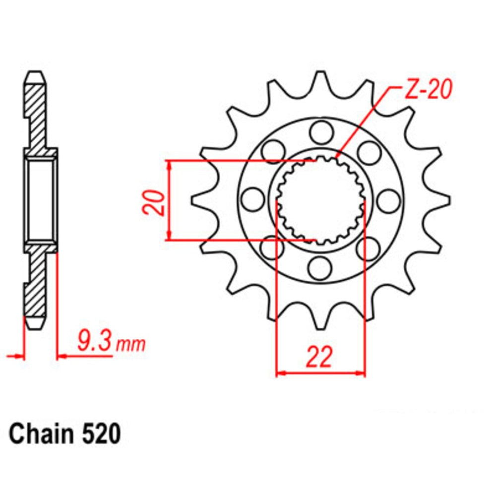 12T Front Sprkt KX250F 06 (1446)
