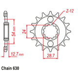 14T Front Sprocket Z1000 J;Z1100 (522)