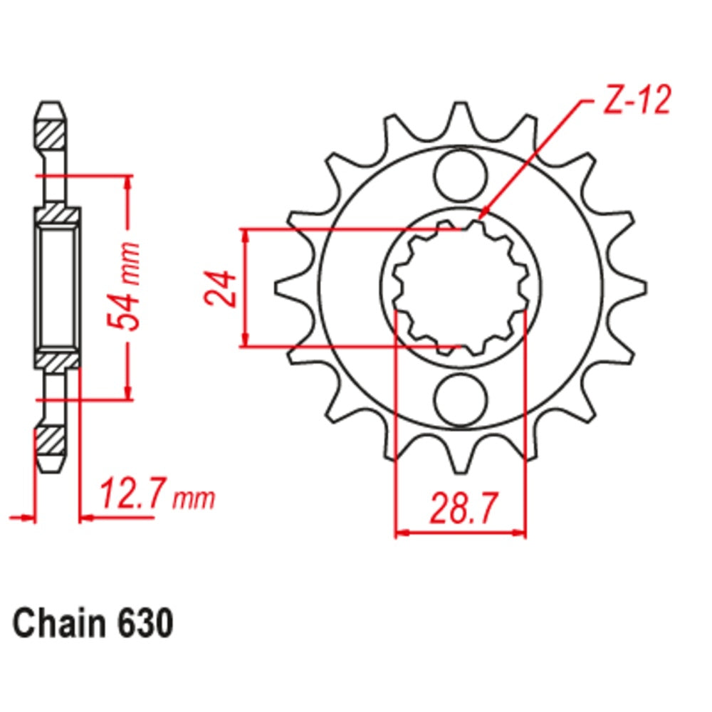 15T Front Sprocket Z1000 J;Z1100 (522)