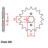 14T Kaw KLX/NBC 110 Front Spkt (249)