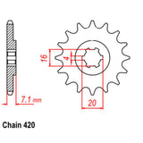 12T Front Sprocket RM80 XG/XJ (413)
