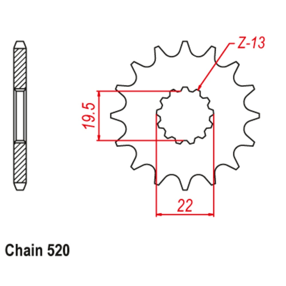 15T Front Sprocket Suzuki (1439)
