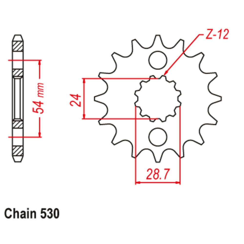 16T Front Sprocket ZX750/900 (517)