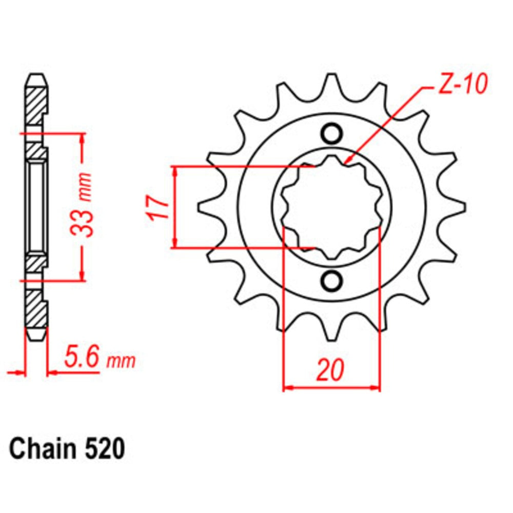 14T Front Sprocket Suzuki RMZ 250 (430)