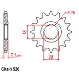 13T RM125/PE175 Front Sprocket (427)