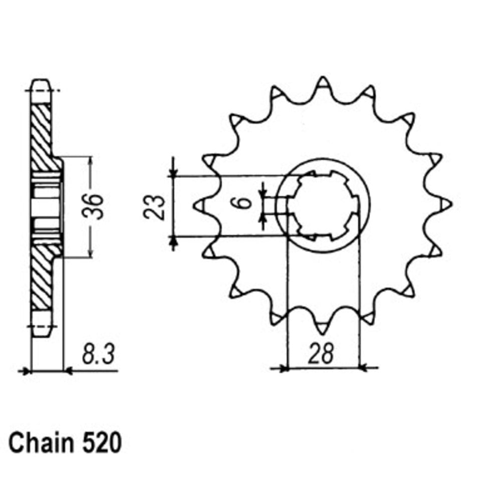 14T Front Sprocket RM465/500 (1450)