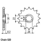 15T Front Sprocket RM465/500 (1450)