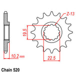14T Suzuki Front Sprocket (432)