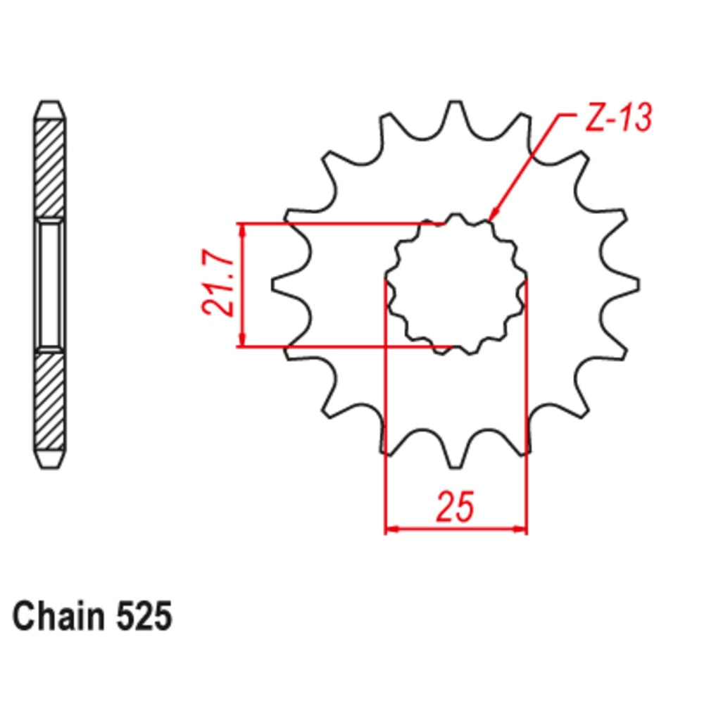 17T Kawasaki/Suzuki Front Spkt (520) (JTF520)