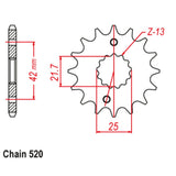16T Suzuki/Yamaha Front Spkt (436/565)