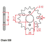 17T Kaw/Suz/Yam Front Sprocket (519)