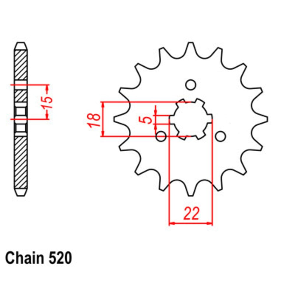 13T Kawasaki Front Sprocket (1445)