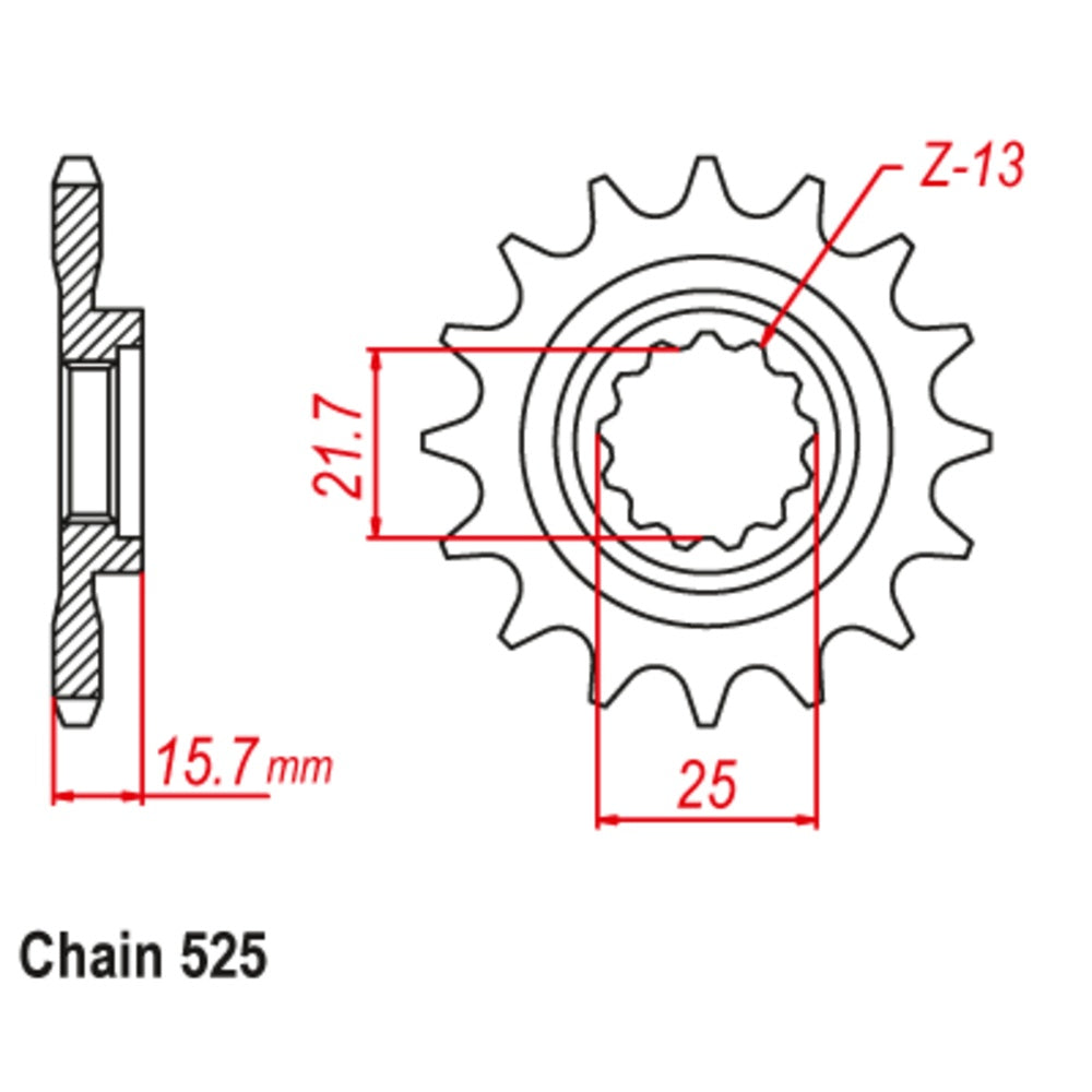 15T Kawasaki Front Sprocket (1535)