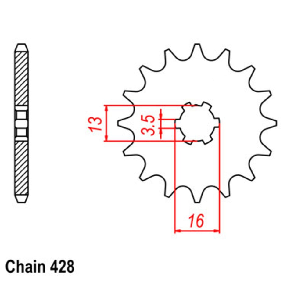 12T Yamaha Front Sprocket (428)