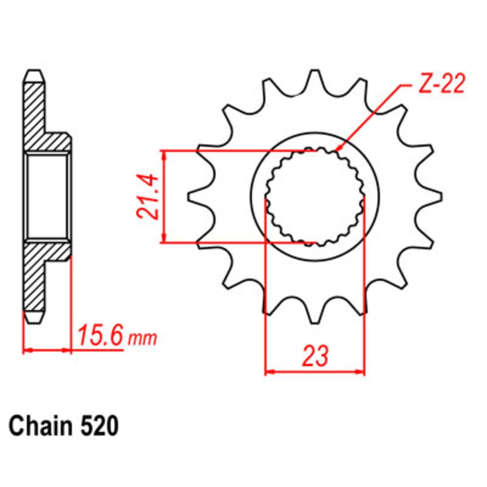 16T Yamaha Front Sprocket (577)