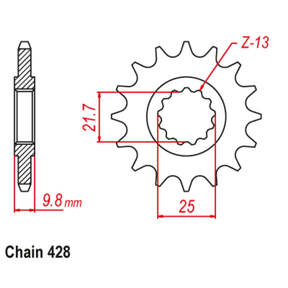19T Yamaha Front Sprocket (1587)