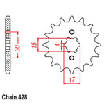 15T Honda Front Sprocket (274)