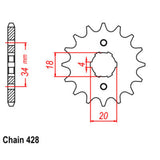 15T Honda Front Sprocket (259)
