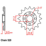 14T Suz RMZ 450 05/06 Front Spkt (1441)