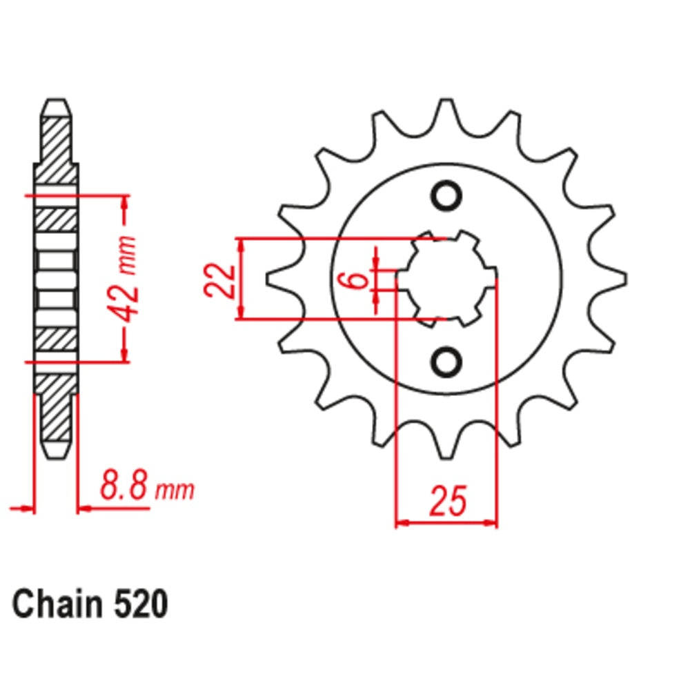 15T Honda Front Sprocket (276)