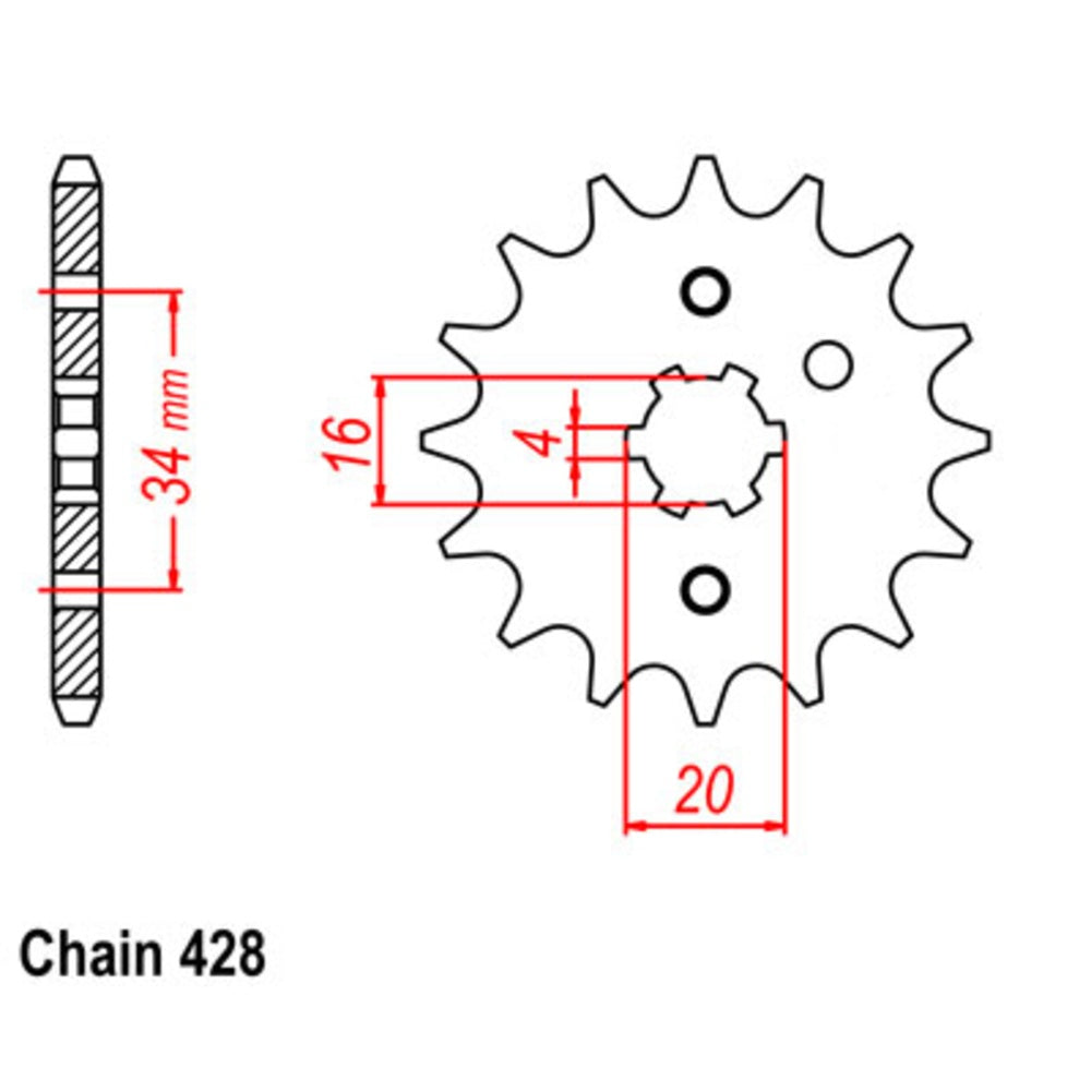 14T Honda/Suzuki/Yamaha Front Spkt(1263)