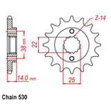 15T Ducati Front Sprocket (497)