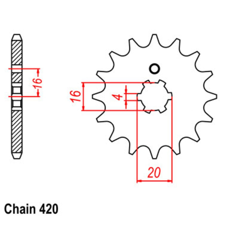 12T Kaw/Yam Front Sprocket (546)
