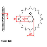 13T Kaw/Yam Front Sprocket (546)