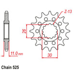 16T Yamaha Front Sprocket (1591)