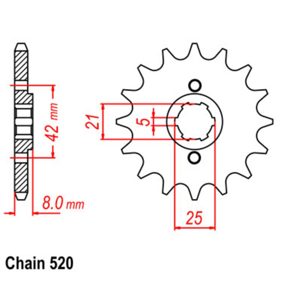 16T Yamaha Front Sprocket (575)