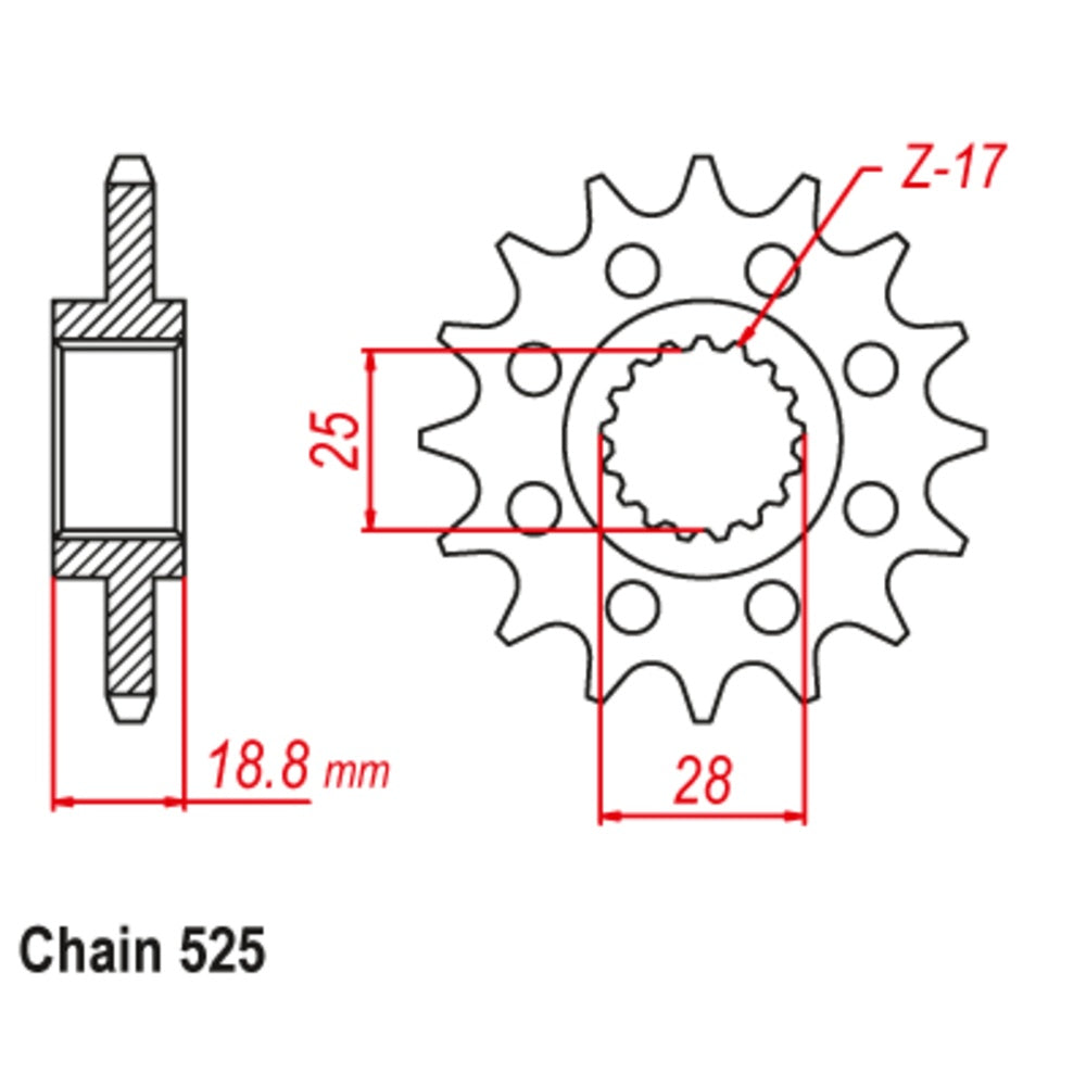 16T Aprilia 1000RSV Front Spkt (704)