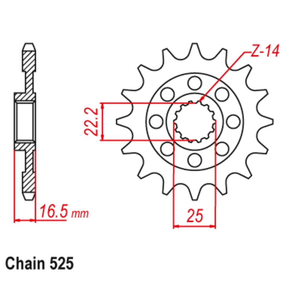15T Ducati Front Sprocket (741)