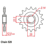 12T Gas Gas Front Sprocket (GG1)