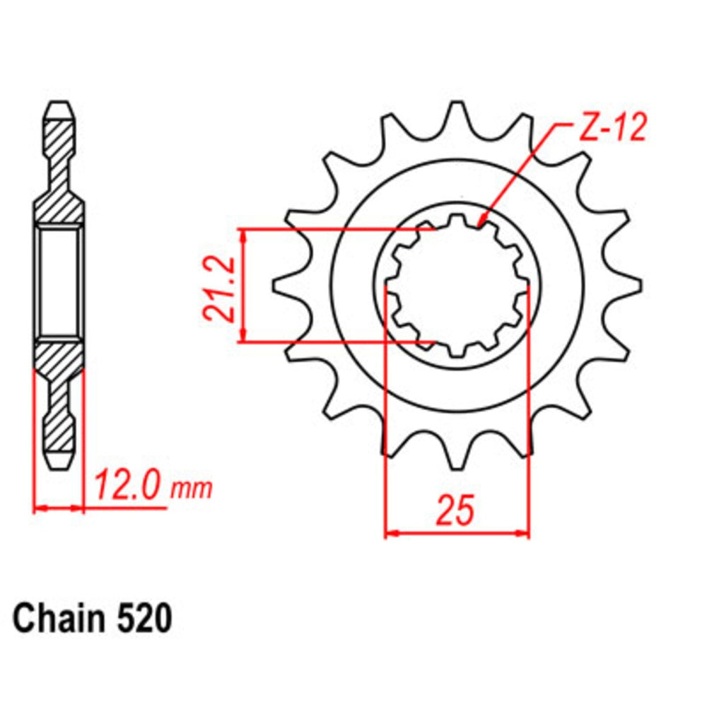 12T Husqvarna Front Sprocket (823)