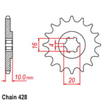14T Hyosung XRX125 Front Sprocket (410)