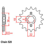 15T Honda Front Sprocket (337)