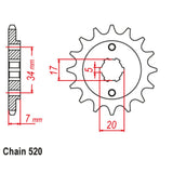15T Honda Front Sprocket (1327)