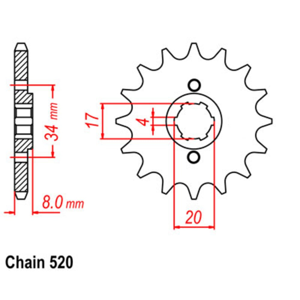 15T Honda Front Sprocket (287)
