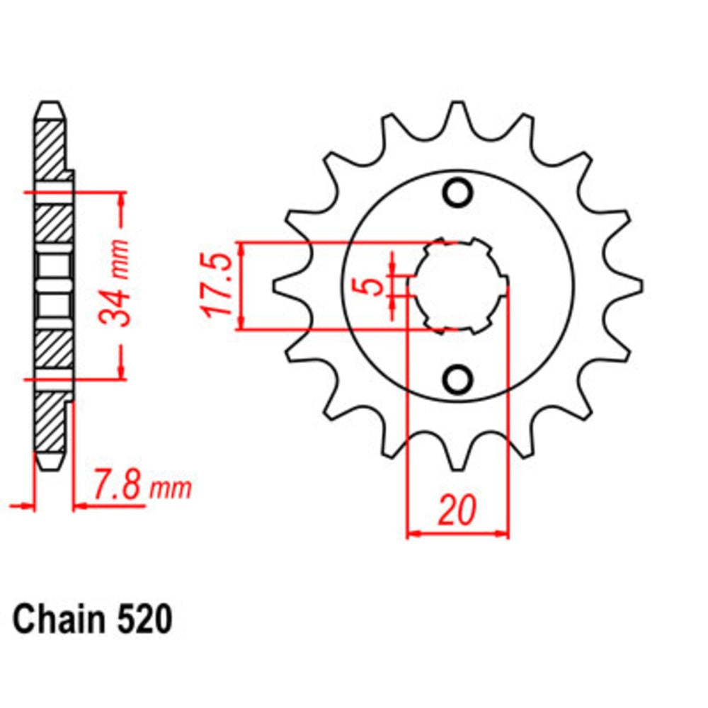15T Honda Front Sprocket (327)
