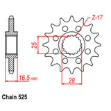 17T KTM 950/990 Supersprox Front Sprocket (1904)