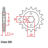 14T KTM 125/200 Duke 13-15 Front Spkt (1903)